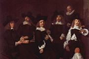 Frans Hals Gruppenportrat der Regenten des Altmannerhospitzes in Haarlem oil painting reproduction